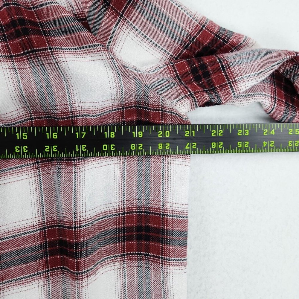 Ann Taylor LOFT Shirt Women Small Red White Plaid Button Down Long Sleeve Casual - Picture 4 of 11